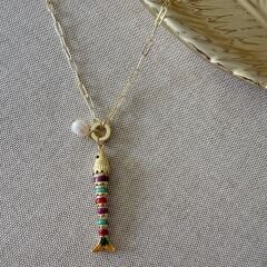 Nella Balık Kolye Çok Renkli