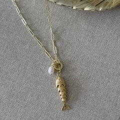 Nella Balık Kolye Gold