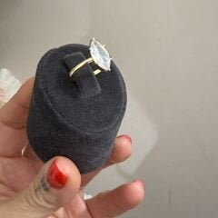 Markiz Gold Rengi Elara Yüzük