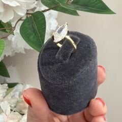 Markiz Gold Rengi Elara Yüzük