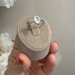 Markiz Gümüş Rengi Arya Yüzük