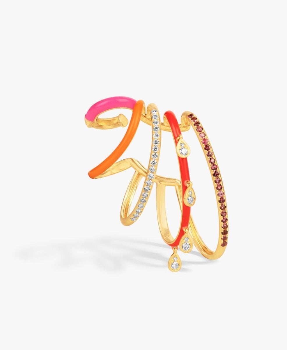 Maria Turuncu Kıkırdak Küpe