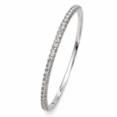 Stacey Gümüş Renk Taşlı Kelepçe