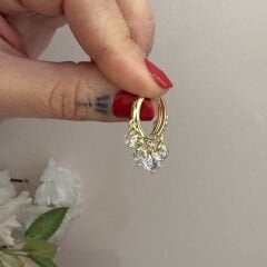 Taşlı Sallantılı Halka Küpe