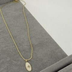 Beyaz Mineli Kuzey Yıldızı Kolye