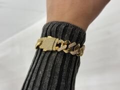 Gold  Taşlı Gurmet Bileklik