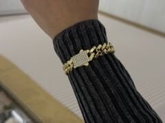 Kilit Zincirl Gold Gurmet Bileklik