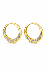 Alice Serisi Halka Taşlı Küpe