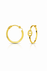 Herme Gold Halka Küpe