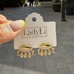 Star Gold Sallantılı Küpe