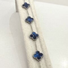 Lacivert Yonca Bileklik