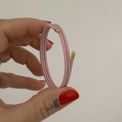 Pembe İpli mıknatıslı Lilis bileklik ve balhal