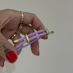 Lilis pembe mavi bileklik