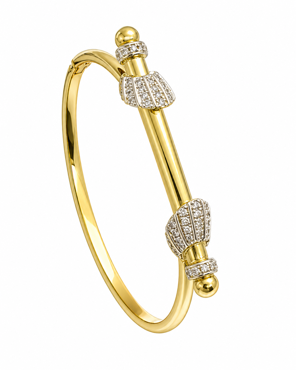 Lalin Taşlı Gold Kelepçe