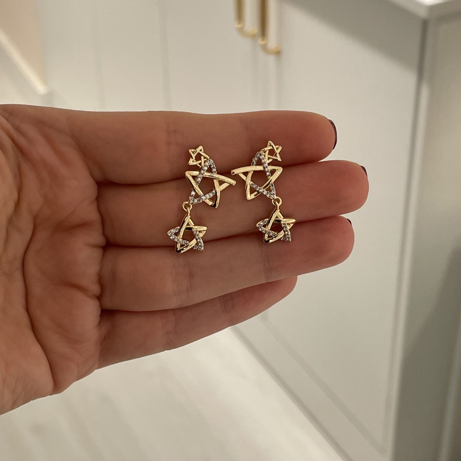 Valerie taşlı küpe