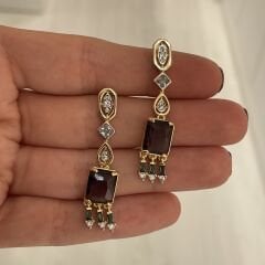 Natalie taşlı küpe