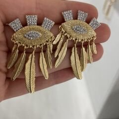 Stella taşlı küpe