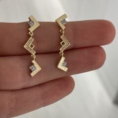 Vanessa taşlı küpe