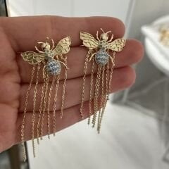 Carolina taşlı küpe