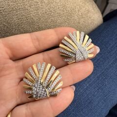 Lilian Gold Taşlı Küpe